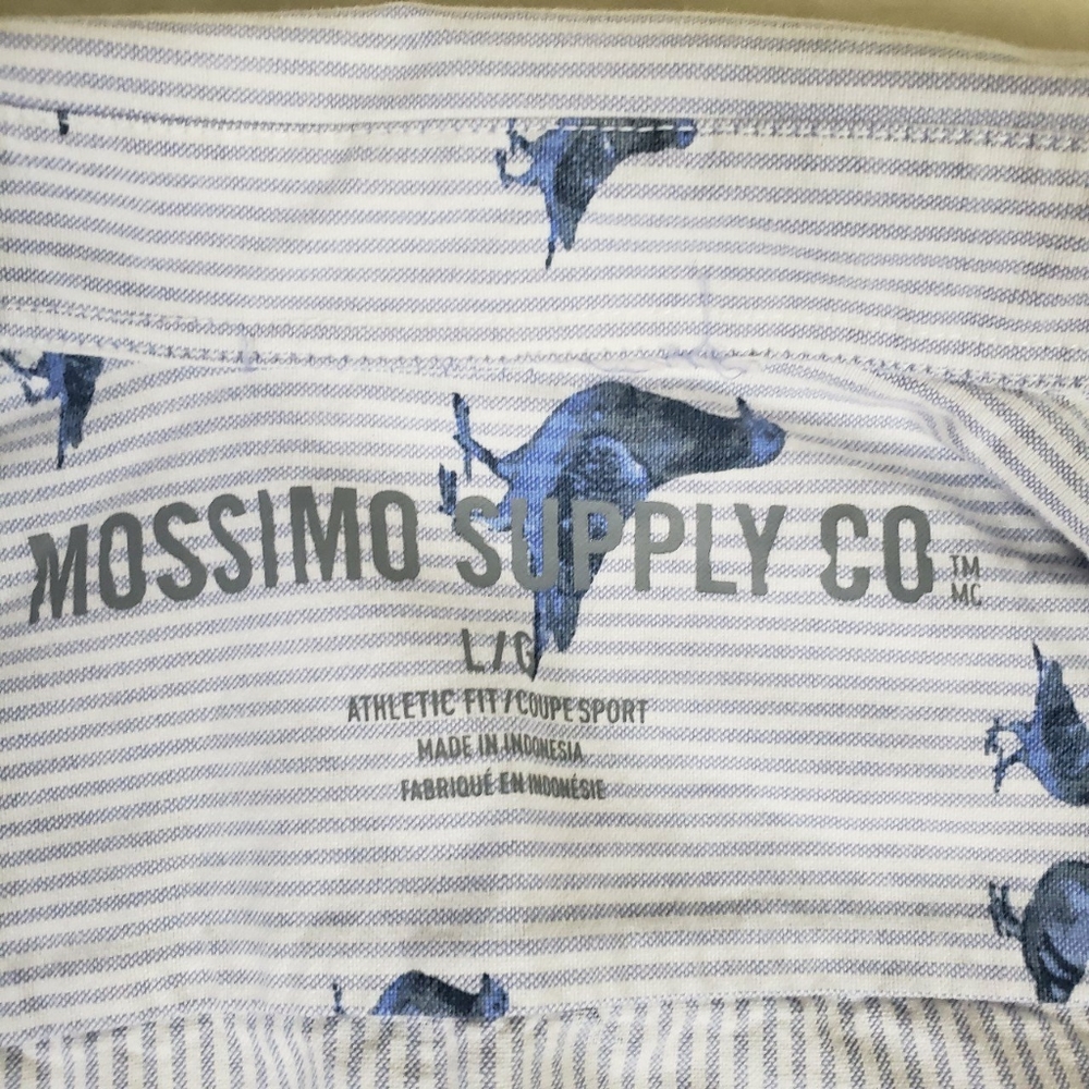 Mossimo supply co button up with  bird graphics al